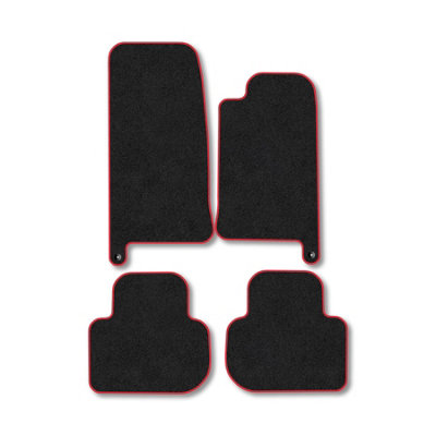 Car Mat Co Jaguar Xj (1994-2004) (Swb) Premium Car Mats Tufted-Pile Carpet Red Trim Tailored Fit Car Accessories Durable Set from B&Q