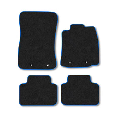 Car Mat Co Jaguar Xj (2010+) (Swb) Premium Car Mats Tufted-Pile Carpet Blue Trim Tailored Fit Car Accessories Durable Set from B&Q