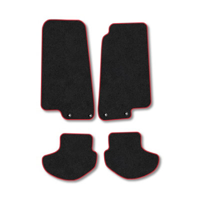 Car Mat Co Jaguar Xk8 (1996-2006) Premium Car Mats Tufted-Pile Carpet Red Trim Tailored Fit Car Accessories Durable Set from B&Q