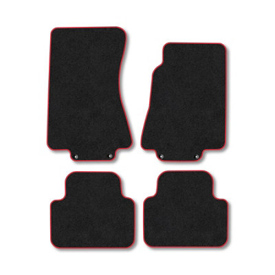 B&Q -  Jaguar Xj8 (2003-2009) (Swb) Premium Car Mats Tufted-Pile Carpet Red Trim Tailored Fit Car Accessories Durable Set
