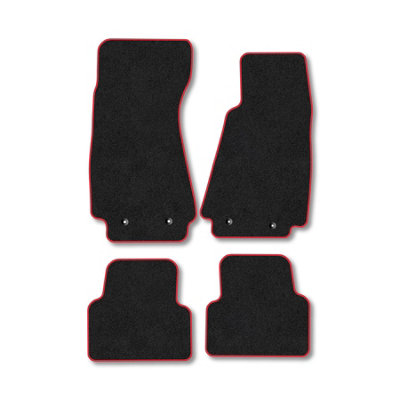 B&Q -  Jaguar Xj8 (2003-2009) (Lwb) Premium Car Mats Tufted-Pile Carpet Red Trim Tailored Fit Car Accessories Durable Set