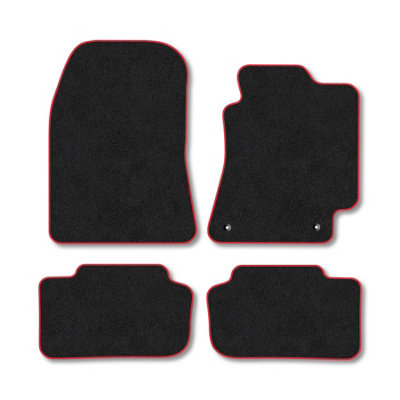 B&Q -  Lexus Is200 (1999-2005) Premium Car Mats Tufted-Pile Carpet Red Trim Tailored Fit Car Accessories Durable Set