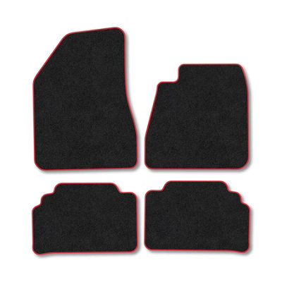 B&Q -  Lexus Rx300 (2003-2009) Premium Car Mats Tufted-Pile Carpet Red Trim Tailored Fit Car Accessories Durable Set