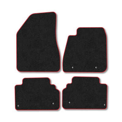 Car Mat Co Lexus Rx400 (2003-2010) Premium Car Mats Tufted-Pile Carpet Red Trim Tailored Fit Car Accessories Durable Set from B&Q
