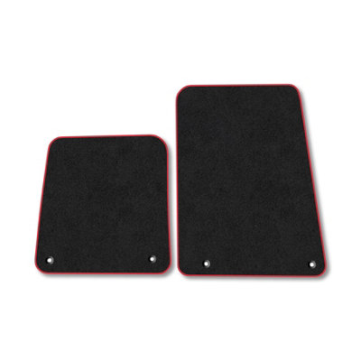 B&Q -  Lotus Elise (2000-2004) Premium Car Mats Tufted-Pile Carpet Red Trim Tailored Fit Car Accessories Durable Set