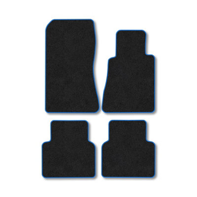 Car Mat Co Mercedes 190E (1982-1993) (W201) Premium Car Mats Tufted-Pile Carpet Blue Trim Tailored Fit Car Accessories Durable Set from B&Q