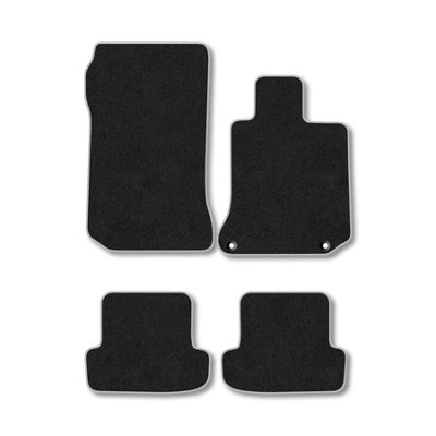 B&Q -  Mercedes C-Class (2007-2015) (W204) (Manual) (Saloon  Estate) Premium Tufted Carpet Car Mats Grey Trim(Carpet)