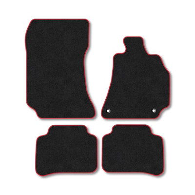 Car Mat Co Mercedes Cls (2011-2018) (C218) Premium Car Mats Tufted-Pile Carpet Red Trim Tailored Fit Car Accessories Durable Set from B&Q