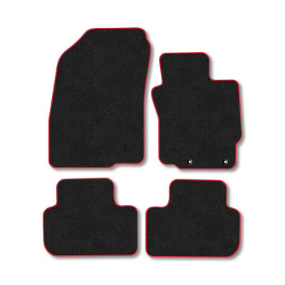 Car Mat Co Mitsubishi Asx (2010+) Premium Car Mats Tufted-Pile Carpet Red Trim Tailored Fit Car Accessories Durable Set from B&Q