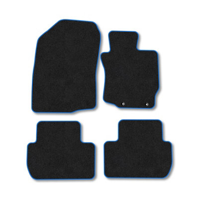 Car Mat Co Mitsubishi Outlander (2013-2021) (Not Suitable For Phev Models) Premium Car Mats Tufted-Pile Carpet Blue Trim Tailored Fit from B&Q