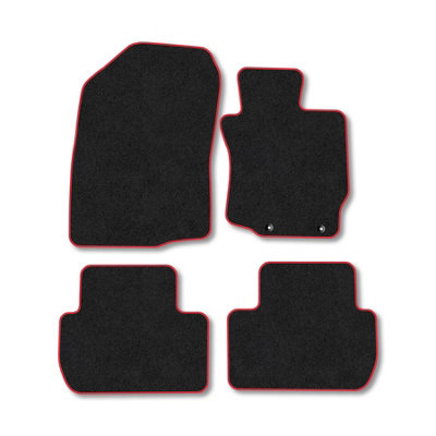 Car Mat Co Mitsubishi Outlander (2013-2021) (Not Suitable For Phev Models) Premium Car Mats Tufted-Pile Carpet Red Trim Tailored Fit Car from B&Q