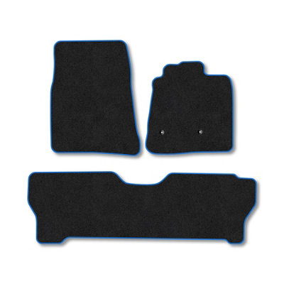 Car Mat Co Mitsubishi Shogun (2007+) (Lwb) Premium Car Mats Tufted-Pile Carpet Blue Trim Tailored Fit Car Accessories Durable Set from B&Q
