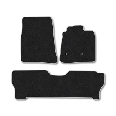 Car Mat Co Mitsubishi Shogun (2007+) (Lwb) Premium Car Mats Tufted-Pile Carpet Grey Trim Tailored Fit Car Accessories Durable Set from B&Q