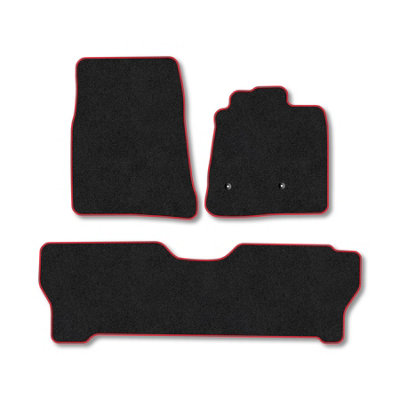 Car Mat Co Mitsubishi Shogun (2007+) (Lwb) Premium Car Mats Tufted-Pile Carpet Red Trim Tailored Fit Car Accessories Durable Set from B&Q