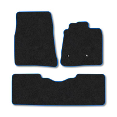 Car Mat Co Mitsubishi Shogun (2007+) (Swb) Premium Car Mats Tufted-Pile Carpet Blue Trim Tailored Fit Car Accessories Durable Set from B&Q