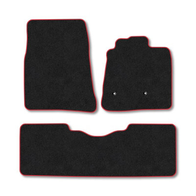 Car Mat Co Mitsubishi Shogun (2007+) (Swb) Premium Car Mats Tufted-Pile Carpet Red Trim Tailored Fit Car Accessories Durable Set from B&Q