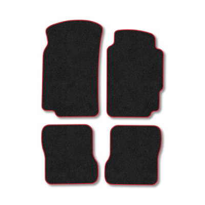 Car Mat Co Peugeot 406 (1996-2004) (Saloon) Premium Car Mats Tufted-Pile Carpet Red Trim Tailored Fit Car Accessories Durable Set from B&Q