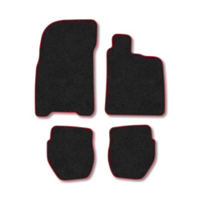 Car Mat Co Porsche 993 (1993-1998) Premium Car Mats Tufted-Pile Carpet Red Trim Tailored Fit Car Accessories Durable Set from B&Q