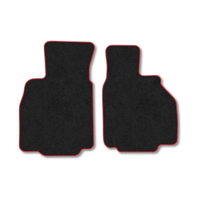 Car Mat Co Porsche Boxster (1996-2006) Premium Car Mats Tufted-Pile Carpet Red Trim Tailored Fit Car Accessories Durable Set from B&Q