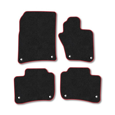 Car Mat Co Vw Touareg (2010-2018) Premium Car Mats Tufted-Pile Carpet Red Trim Tailored Fit Car Accessories Durable Set from B&Q