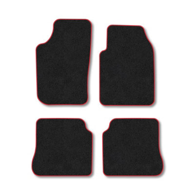 Car Mat Co Renault Megane (1995-2002) Premium Car Mats Tufted-Pile Carpet Red Trim Tailored Fit Car Accessories Durable Set from B&Q