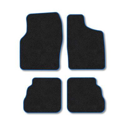 B&Q -  Saab 9-3 (1998-2002) Premium Car Mats Tufted-Pile Carpet Blue Trim Tailored Fit Car Accessories Durable Set