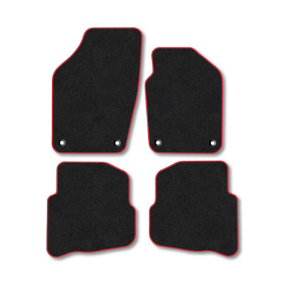 Car Mat Co Seat Ibiza (2006-2008) Premium Car Mats Tufted-Pile Carpet Red Trim Tailored Fit Car Accessories Durable Set from B&Q