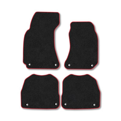 Car Mat Co Skoda Superb (2002-2008) Premium Car Mats Tufted-Pile Carpet Red Trim Tailored Fit Car Accessories Durable Set from B&Q