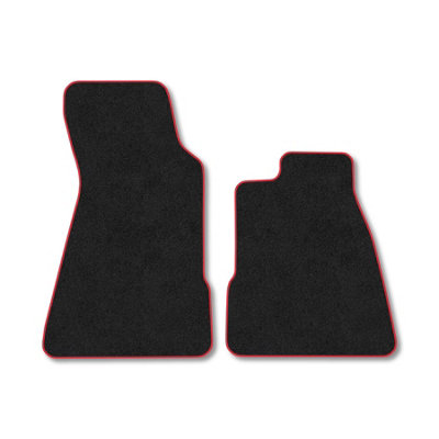 Car Mat Co Smart Roadster (2002-2007) Premium Car Mats Tufted-Pile Carpet Red Trim Tailored Fit Car Accessories Durable Set from B&Q