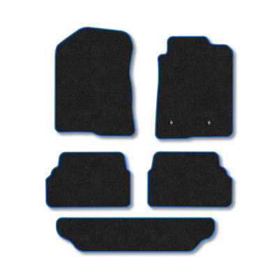 Car Mat Co Toyota Corolla Verso (2004-2009) Premium Car Mats Tufted-Pile Carpet Blue Trim Tailored Fit Car Accessories Durable Set from B&Q