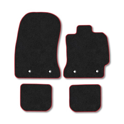 Car Mat Co Subaru Brz (2012-2021) Premium Car Mats Tufted-Pile Carpet Red Trim Tailored Fit Car Accessories Durable Set from B&Q