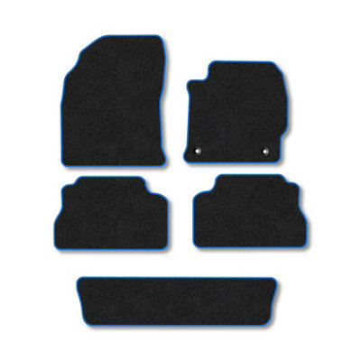 Car Mat Co Toyota Prius+ (2012-2017) Premium Car Mats Tufted-Pile Carpet Blue Trim Tailored Fit Car Accessories Durable Set from B&Q