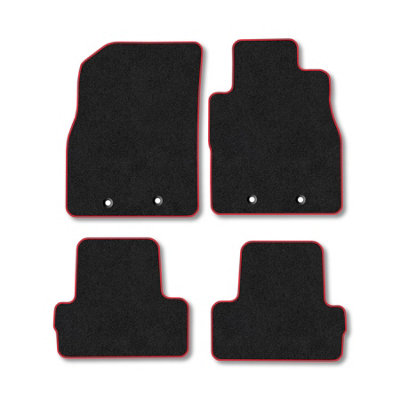 Car Mat Co Vauxhall Ampera (2011-2015) Premium Car Mats Tufted-Pile Carpet Red Trim Tailored Fit Car Accessories Durable Set from B&Q