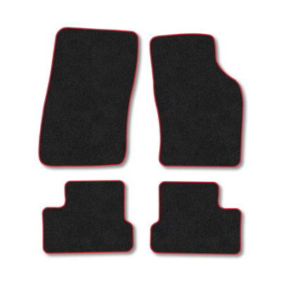 Car Mat Co Vauxhall Astra F (1991-1998) Premium Car Mats Tufted-Pile Carpet Red Trim Tailored Fit Car Accessories Durable Set from B&Q