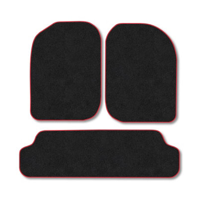 Car Mat Co Vauxhall Frontera (1991-1998) (Swb) Premium Car Mats Tufted-Pile Carpet Red Trim Tailored Fit Car Accessories Durable Set from B&Q