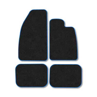 Car Mat Co Vw Beetle (1966-1980) Premium Car Mats Tufted-Pile Carpet Blue Trim Tailored Fit Car Accessories Durable Set from B&Q