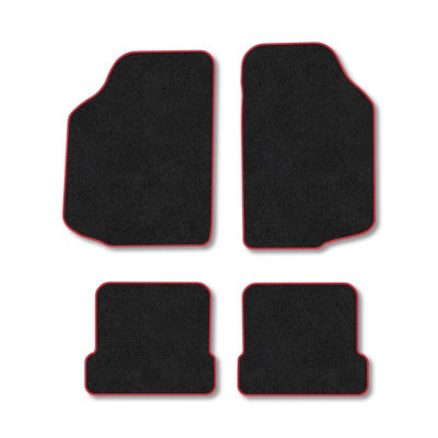Car Mat Co Vw Golf Mk1 (1974-1983) Premium Car Mats Tufted-Pile Carpet Red Trim Tailored Fit Car Accessories Durable Set from B&Q