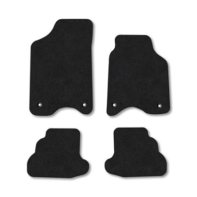 B&Q -  Vw Lupo (1998-2005) Premium Car Mats Tufted-Pile Carpet Black Trim Tailored Fit Car Accessories Durable Set