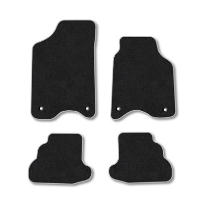 B&Q -  Vw Lupo (1998-2005) Premium Car Mats Tufted-Pile Carpet Grey Trim Tailored Fit Car Accessories Durable Set