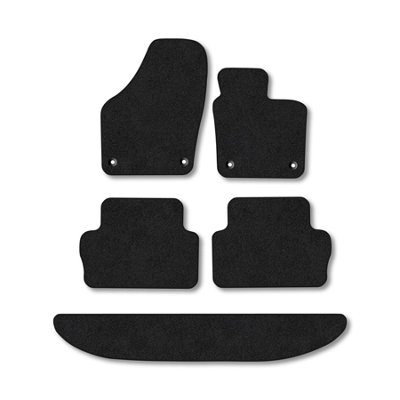Car Mat Co Vw Sharan (2010+) Premium Car Mats Tufted-Pile Carpet Black Trim Tailored Fit Car Accessories Durable Set from B&Q