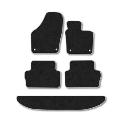 Car Mat Co Vw Sharan (2010+) Premium Car Mats Tufted-Pile Carpet Grey Trim Tailored Fit Car Accessories Durable Set from B&Q