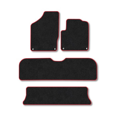 Car Mat Co Vw Sharan (2000-2010) Premium Car Mats Tufted-Pile Carpet Red Trim Tailored Fit Car Accessories Durable Set from B&Q