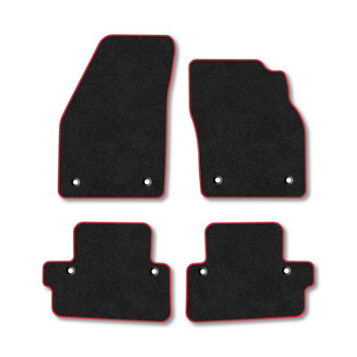Car Mat Co Volvo C70 (2006-2013) (Manual) Premium Car Mats Tufted-Pile Carpet Red Trim Tailored Fit Car Accessories Durable Set from B&Q