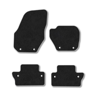 Car Mat Co Volvo S60 (2010-2018) (Auto) Premium Car Mats Tufted-Pile Carpet Grey Trim Tailored Fit Car Accessories Durable Set from B&Q