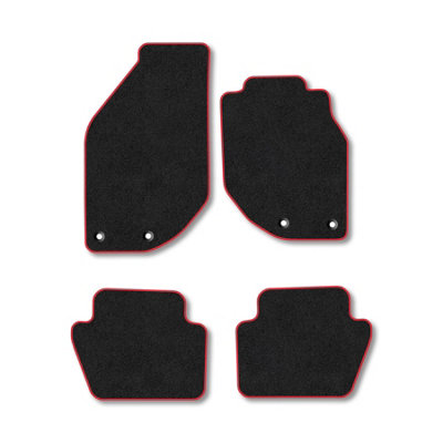 Car Mat Co Volvo V70 (1996-2001) Premium Car Mats Tufted-Pile Carpet Red Trim Tailored Fit Car Accessories Durable Set from B&Q