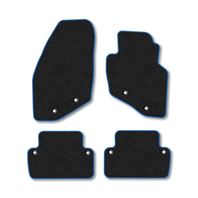 Car Mat Co Volvo V70 (2000-2007) Premium Car Mats Tufted-Pile Carpet Blue Trim Tailored Fit Car Accessories Durable Set from B&Q
