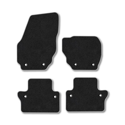Car Mat Co Volvo V70 (2007-2016) (Auto) Premium Car Mats Tufted-Pile Carpet Grey Trim Tailored Fit Car Accessories Durable Set from B&Q