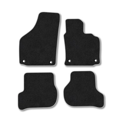 Car Mat Co Vw Golf Mk5 (2003-2007) (Oval Clip) Premium Car Mats Tufted-Pile Carpet Grey Trim Tailored Fit Car Accessories Durable Set from B&Q