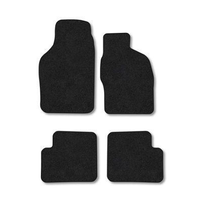 B&Q -  Saab 9-3 (1998-2002) (Convertible) Premium Car Mats Tufted-Pile Carpet Black Trim Tailored Fit Car Accessories Durable Set