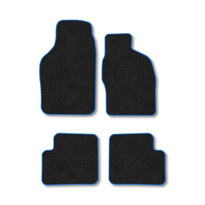 B&Q -  Saab 9-3 (1998-2002) (Convertible) Premium Car Mats Tufted-Pile Carpet Blue Trim Tailored Fit Car Accessories Durable Set